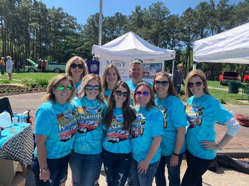 Group of dental team members at community event