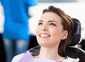 woman at her dental checkup