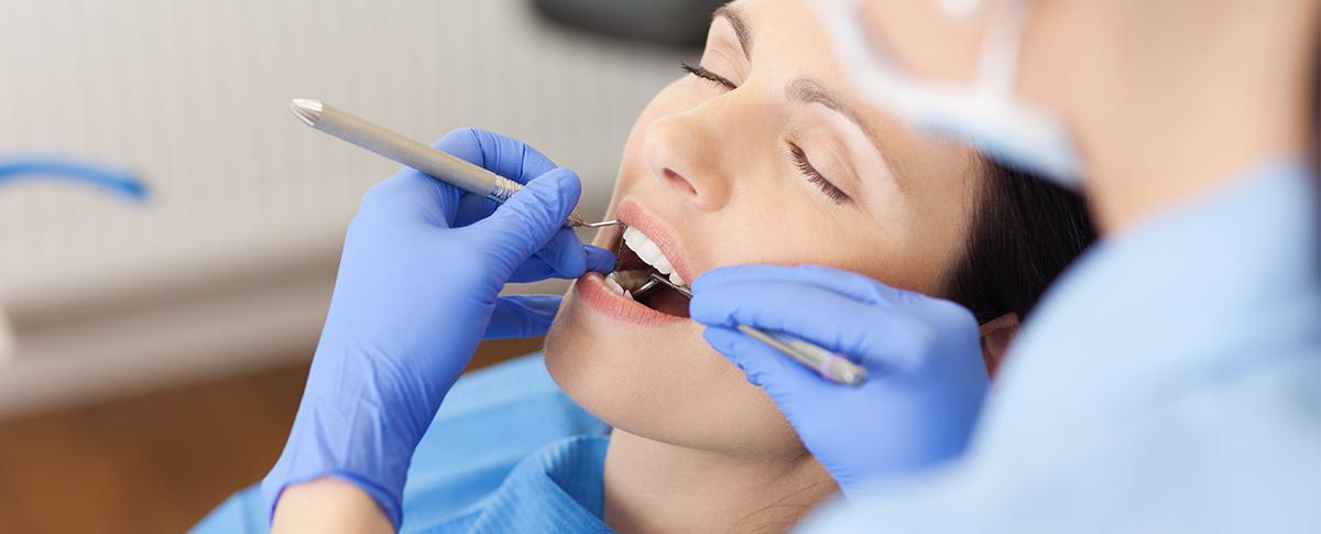 Relaxed patient receiving dental treatment