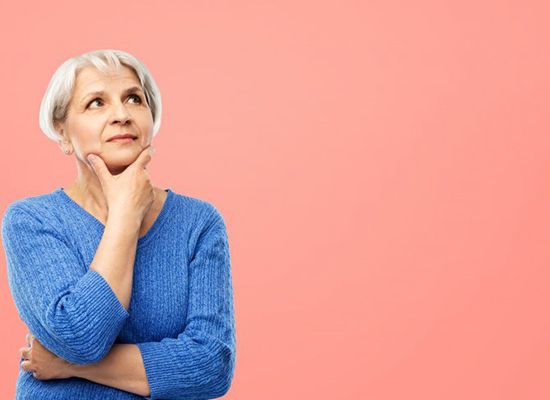 Lady thinks something over